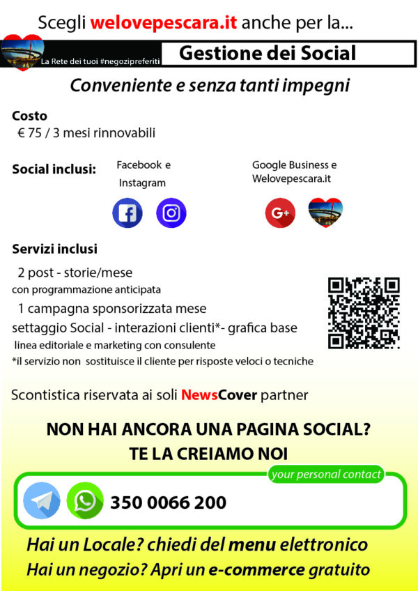 volantino Social manager by welovepescara.it